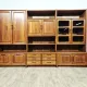 Multifunctional, modular shelving unit/wall system, teak, Denmark, 60s/70s