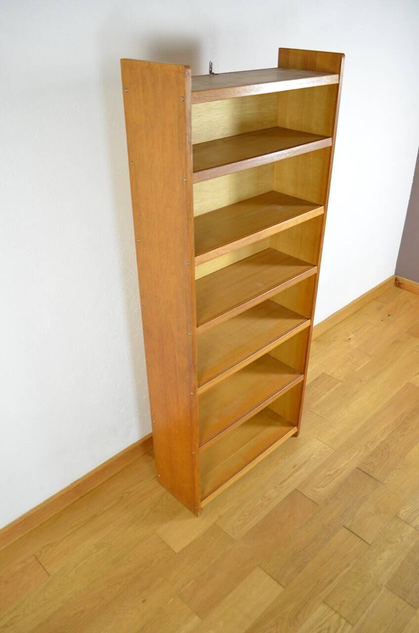 Vintage Light Oak Shelf 1960