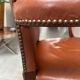 Fauteuil bureau  acajou et cuir Maple made in England