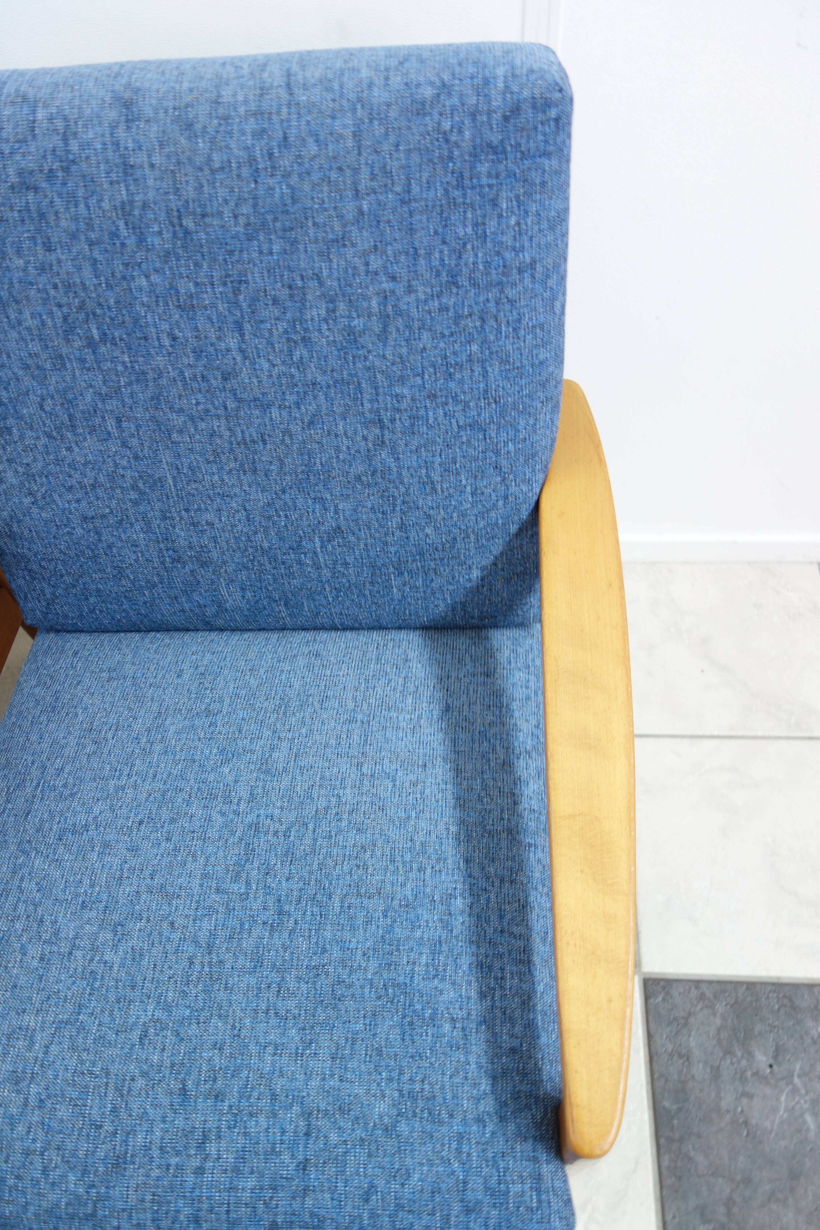 Set of two blue chairs 1960s