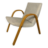 Ancien fauteuil bois courbé design français Bow Wood Steiner an 1950