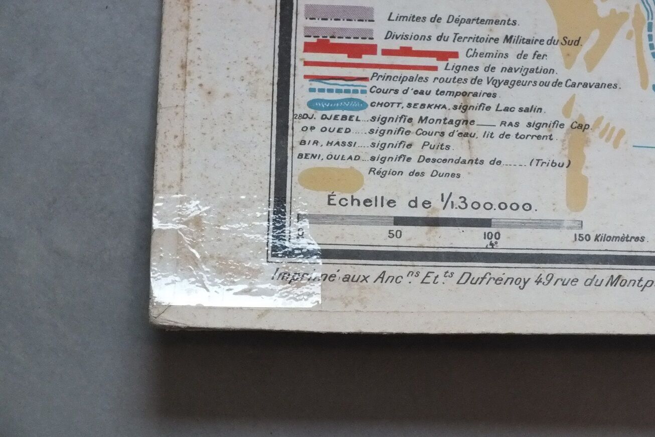 Map of school Vidal-Lablache No. 11 Algeria and Tunisia