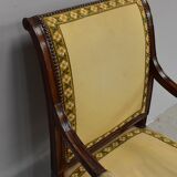 Walnut armchair, Louis XVI style, early nineteenth