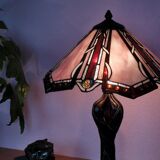 Tiffany style lamp, stained glass, art nouveau