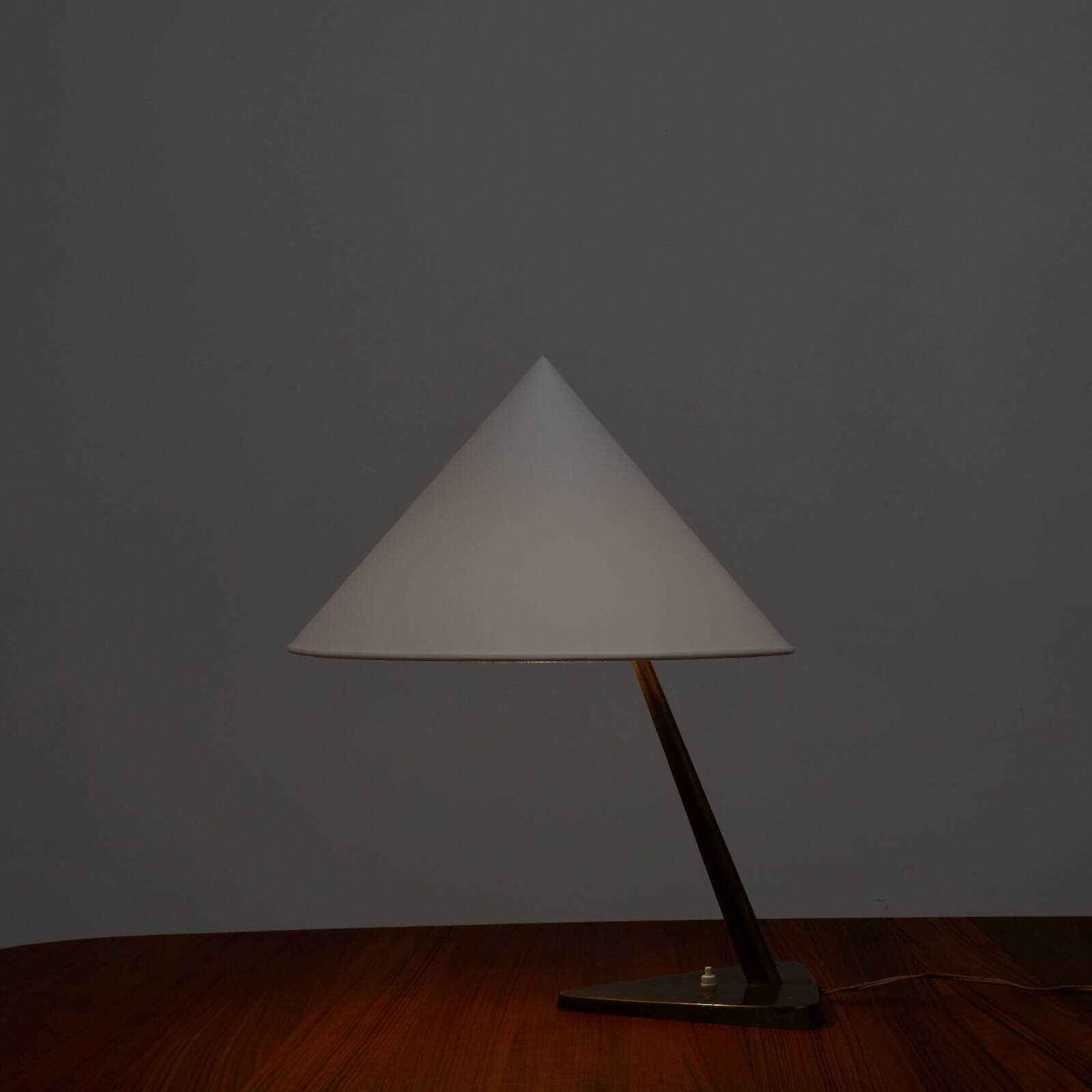 Brass table lamp with in the style of Rupert Nikoll