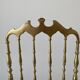 Set of 3 Chiavari chairs in brass with velvet seat and high back, 1950s, Italy.