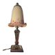 nickel lamp 1900 chiseled, glass paste eggshell and fuchsia 40x9 magnificent