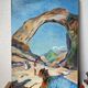 Oil on panel Etretat