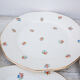 6 flat plates pattern small flowers signed Sarreguemines