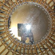 Miroir en rotin vintage