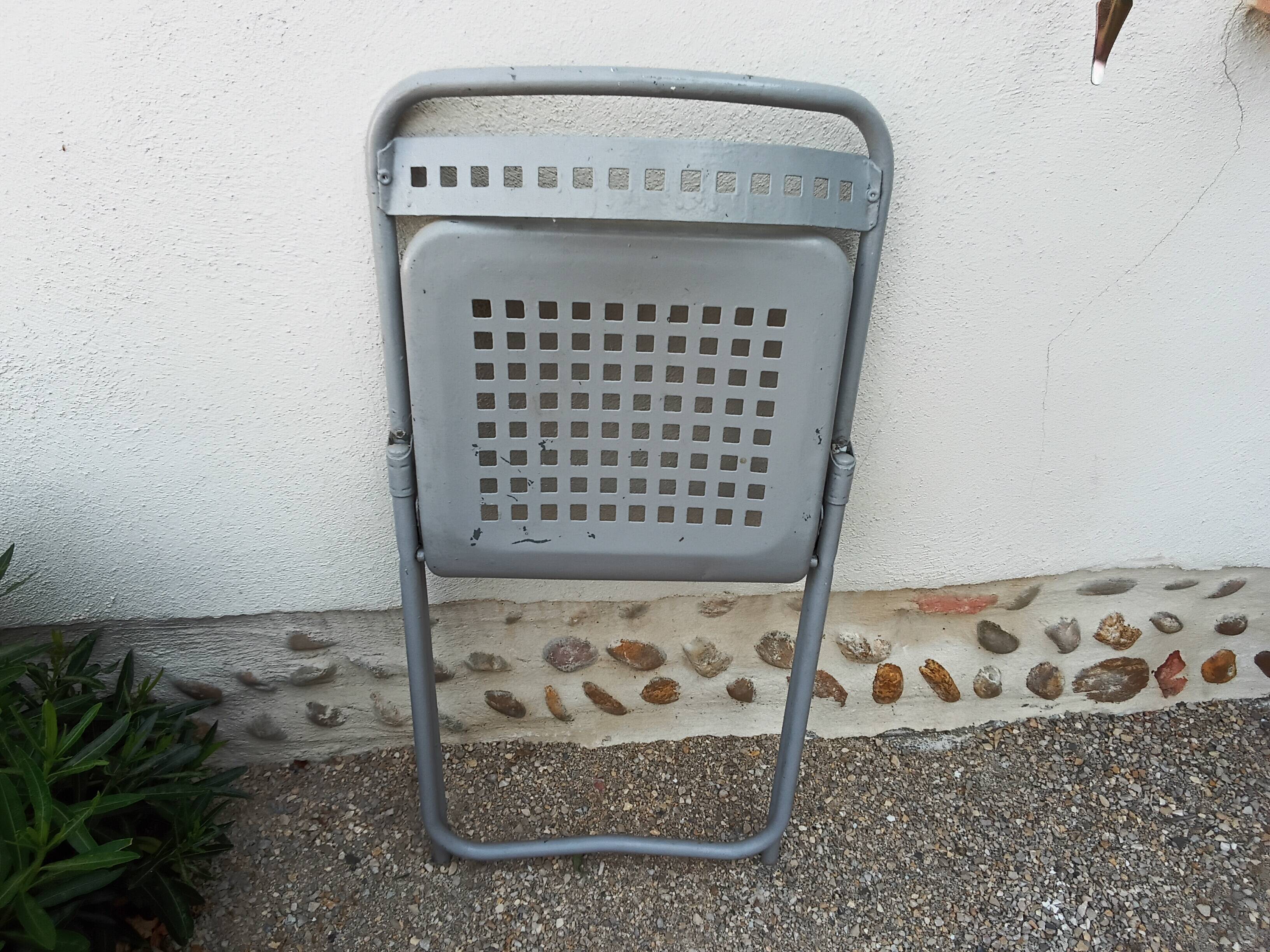 Set of five folding chairs