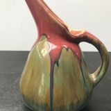 Former pitcher bec ceramics rose - vintage blue