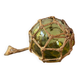 Vintage Bohemian Green Ball Antique Fishing Float