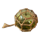 Vintage Bohemian Green Ball Antique Fishing Float