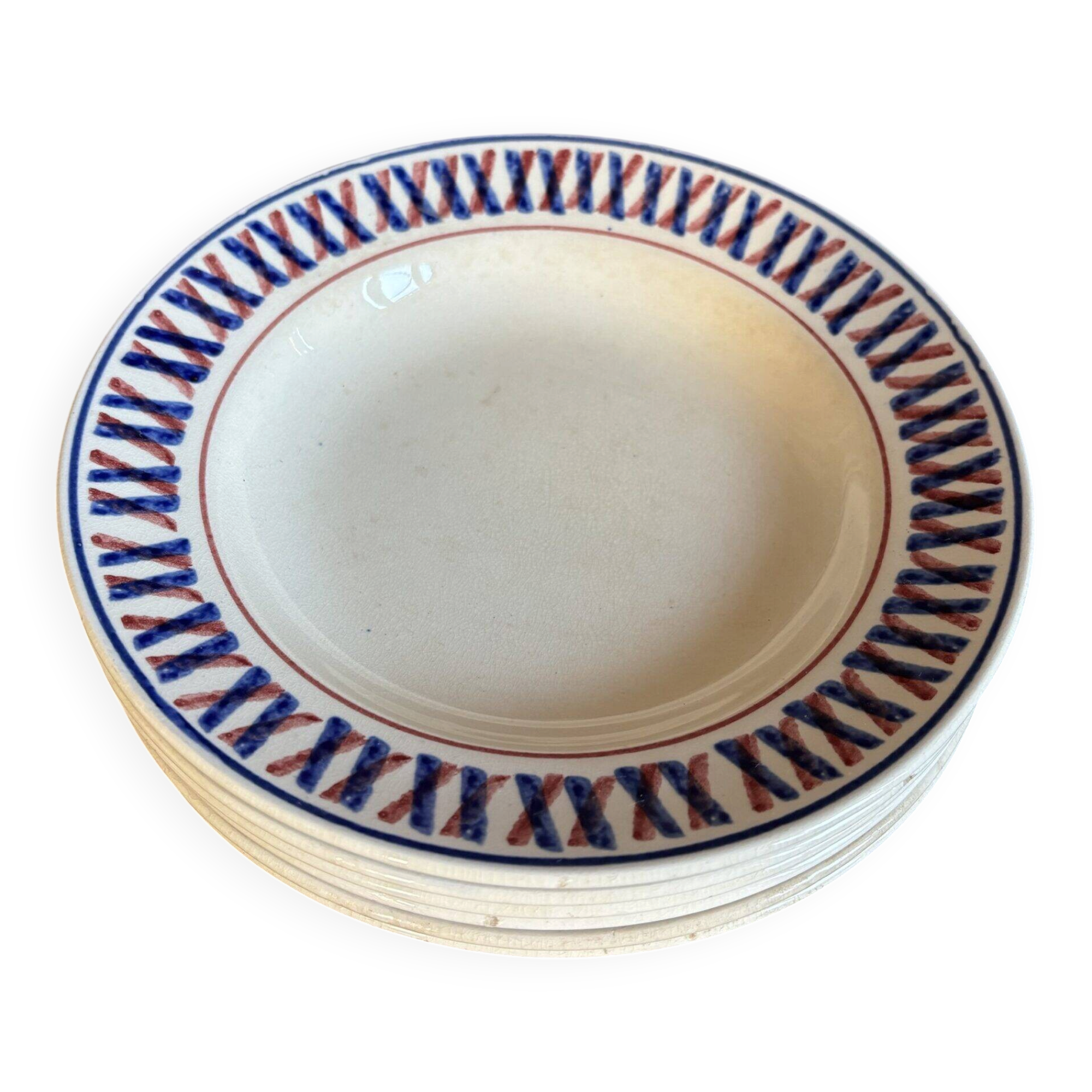 6 deep plates Saint-Amand 1930