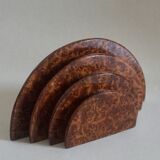 Vintage letter holder in elm burl