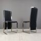 Vintage brass and chrome dining chairs set of 8 - 1970s