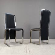 Vintage brass and chrome dining chairs set of 8 - 1970s