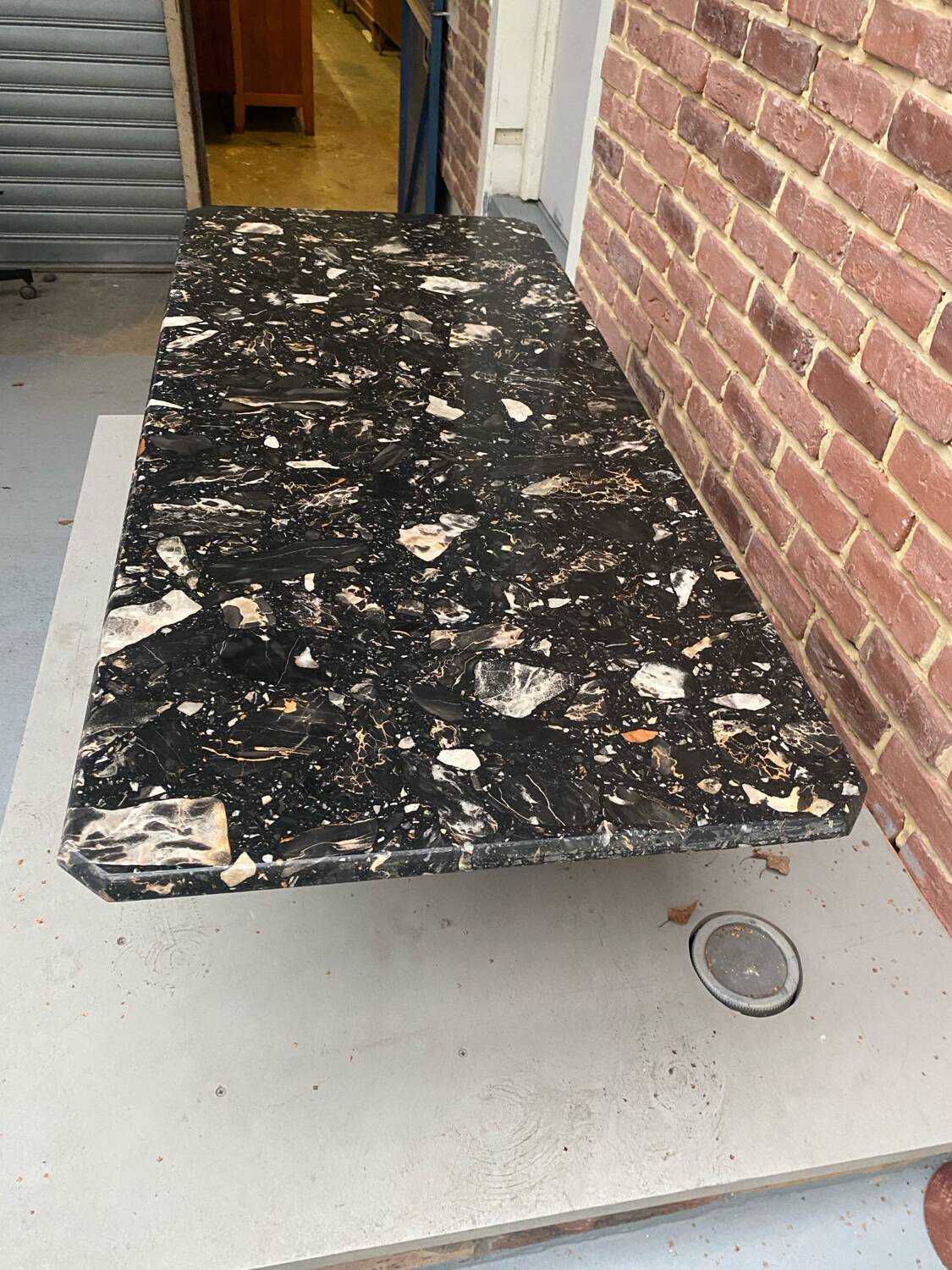 Black marble coffee table