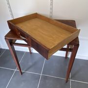 Table d’appoint, bureau 1 tiroir en placage de palissandre, 1950