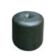 Pouf vintage rond en Skaï vert