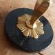 Lampe vintage en laiton et marbre