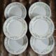 6 antique dessert plates "English Garden"