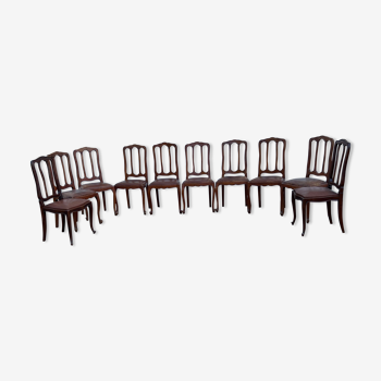 10 chaises de salle à manger style Louis XV