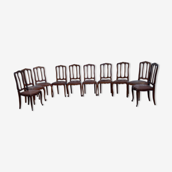 10 Louis XV style dining chairs