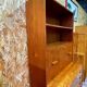 Commode bibliothèque bar scandinave en teck vintage années 60