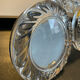 Vintage photo frame in molded glass and brass