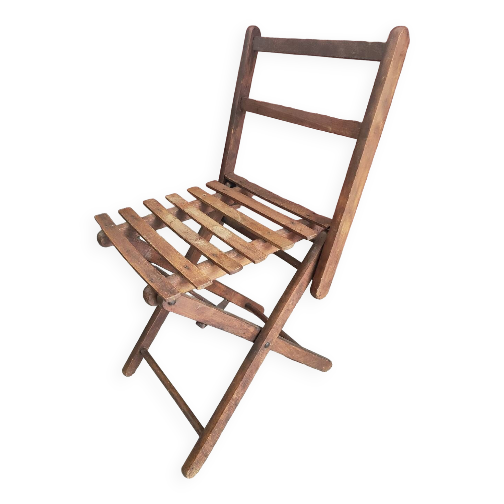 Small folding wooden chair
