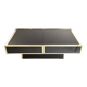 coffee table with integrated bar in black glass Cidue, 1970