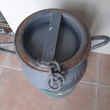 Large old farm milk pot