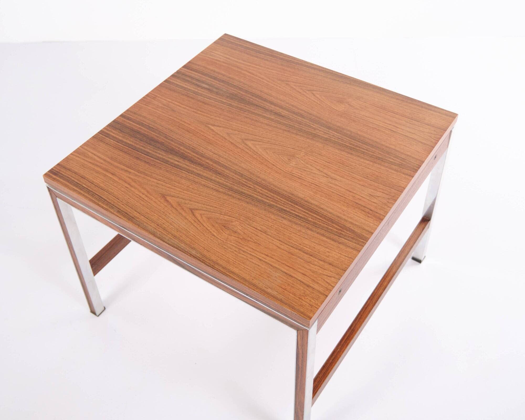 Side table / lamp table – rosewood – aluminium – 1960s