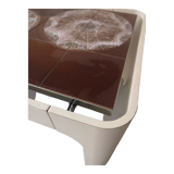 Coffee table in wood and ceramic, design 1970