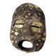 Ancient African mask Luba wood and shell