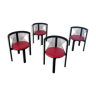 4 anciennes chaises vintage design Niels Jørgen Haugesen Tranekaer Danemark, années 1980 vintage