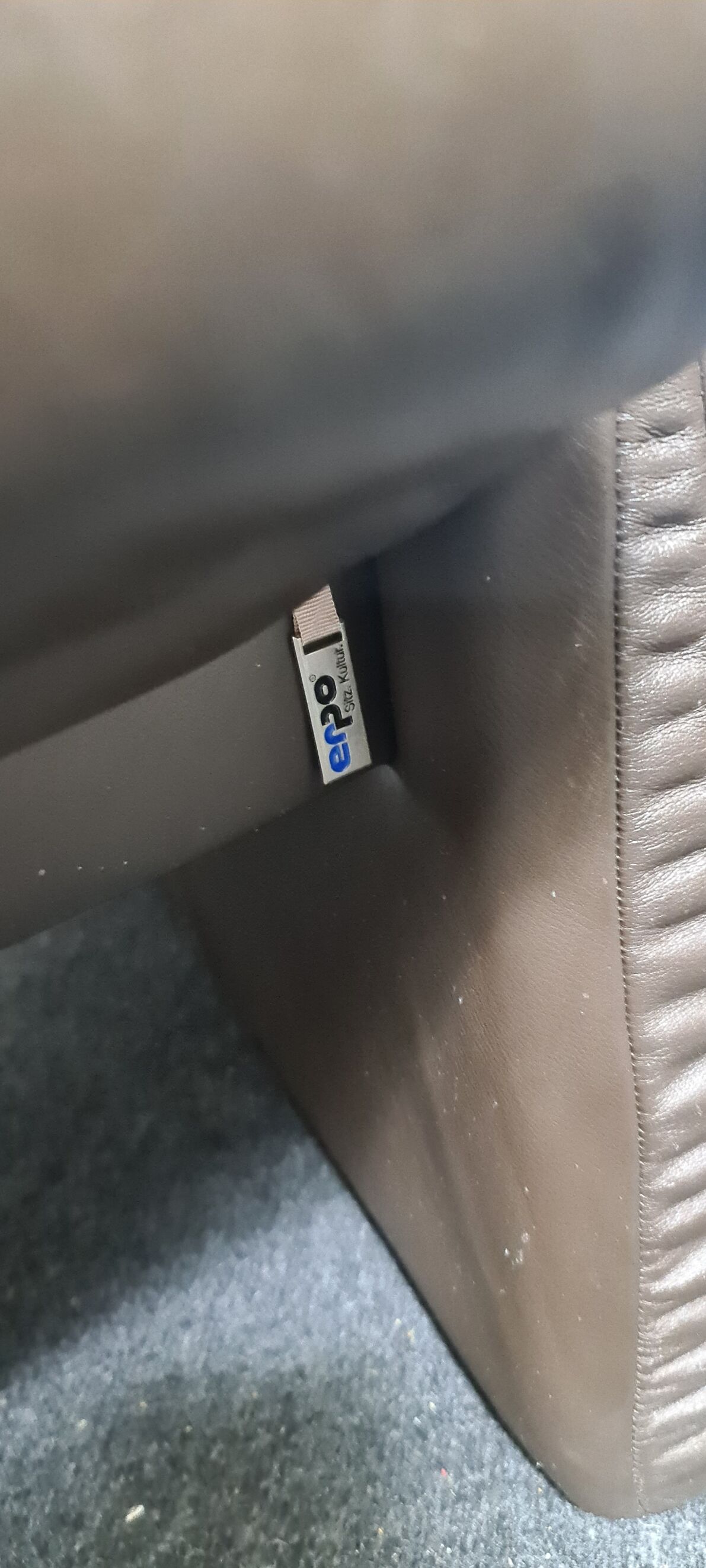 Vintage leather easy chair by Erpo