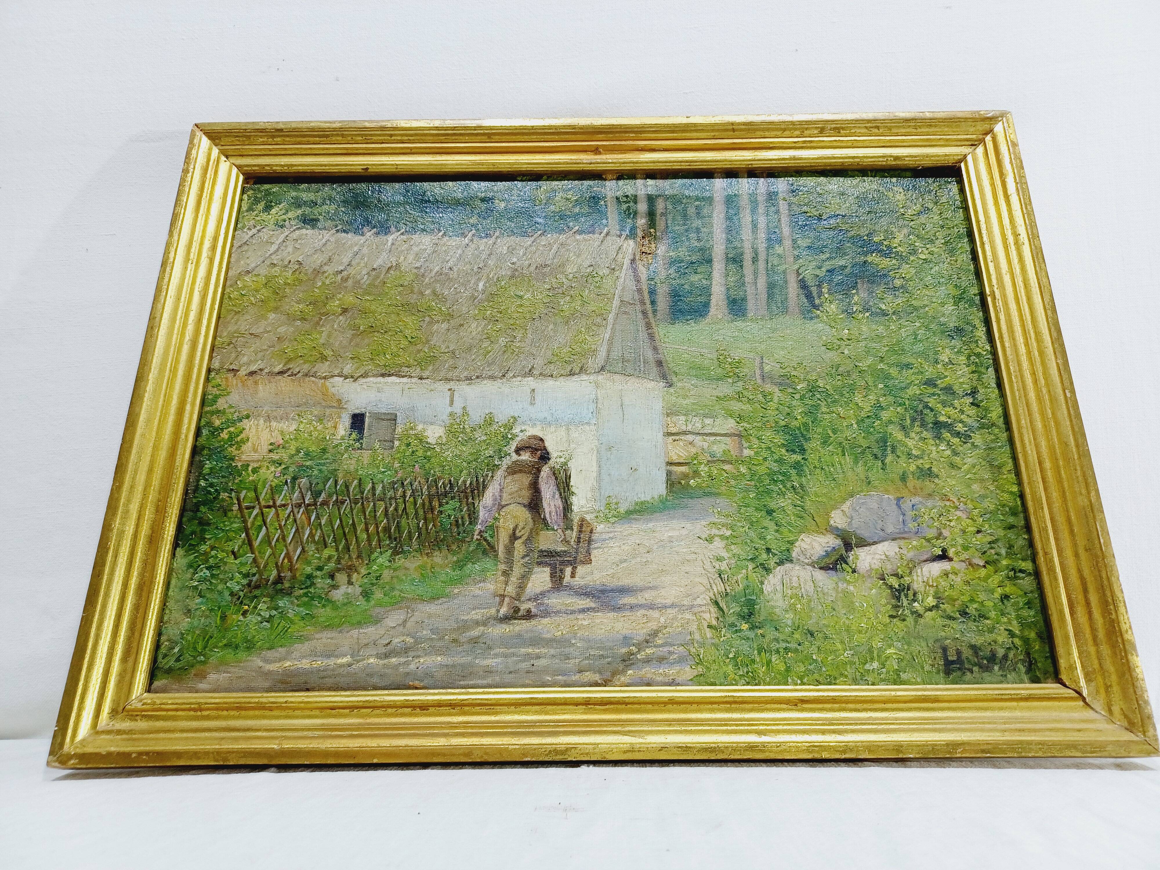 H. Viss – Oil on canvas “Country landscape”