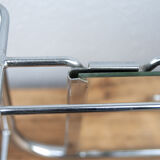 Porte manteau miroir en métal aluminium vintage années 60