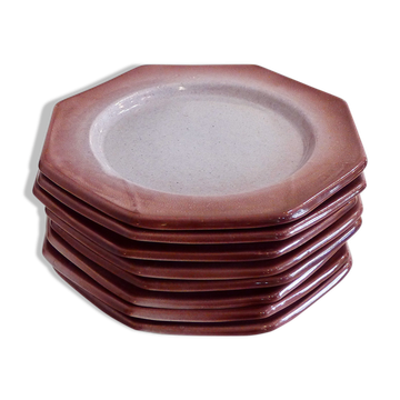 Set de 8 assiettes octogonales