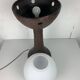 Midcentury brutalist Dutch ceramic mushroom floor lamp, 1960s
