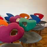 10 vintage Giorgio Saporiti chairs
