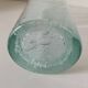 Vintage vase in very pale green bubbled glass, handcrafted