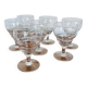 7 antique handmade chiseled glasses