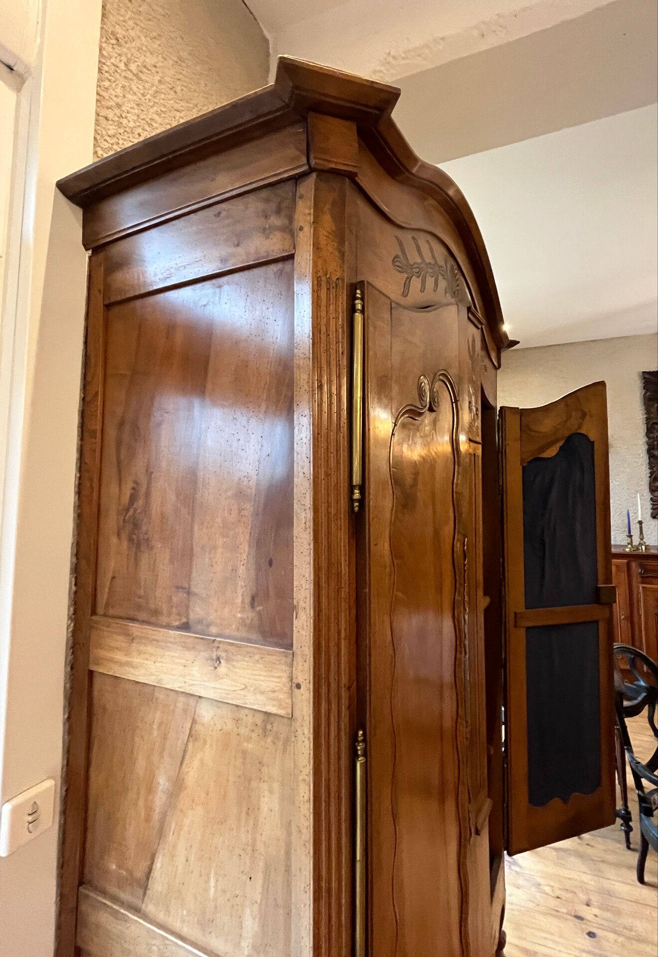 19th-century Vendée wedding armoire in walnut
