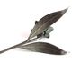 Silver metal ashtray flower, 6 petals, 60s