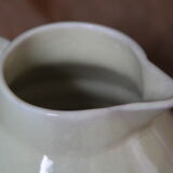 Art-deco pitcher in pale yellow earthenware