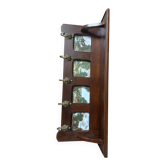 Antique oak pot rack with J.C. van Hunnik earthenware